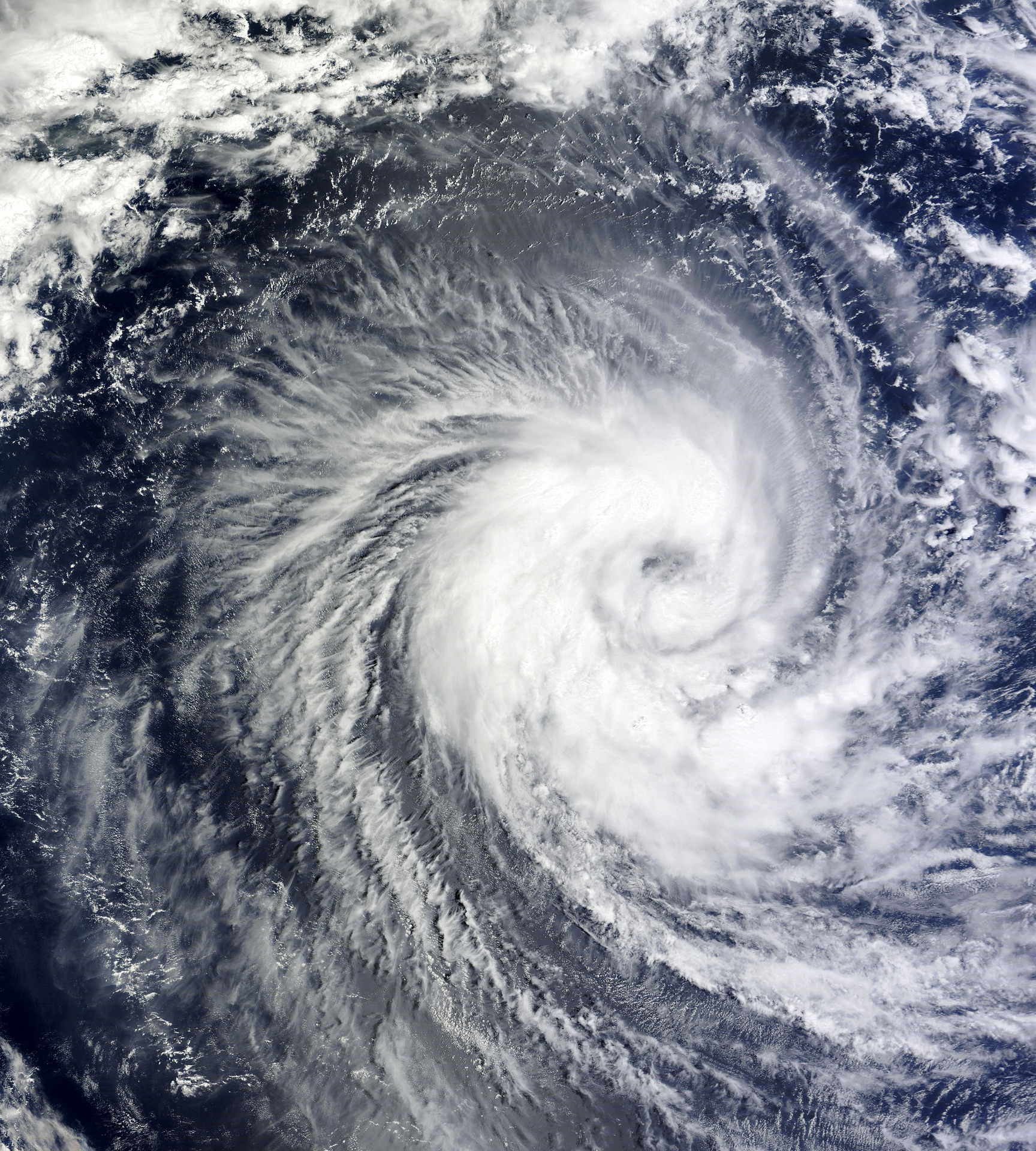 Aerial image of a hurricane