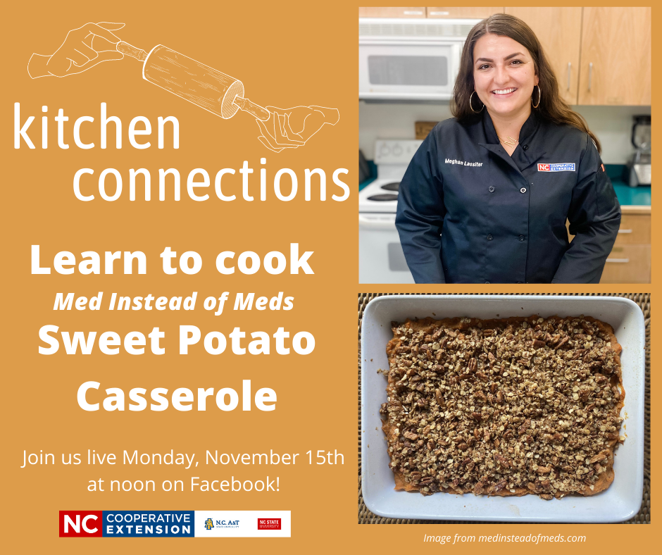 kitchen connections. Learn to cook med instead of meds sweet potato casserole. 