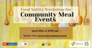 Cover photo for Register for the Community Meals Food Safety Workshop!
