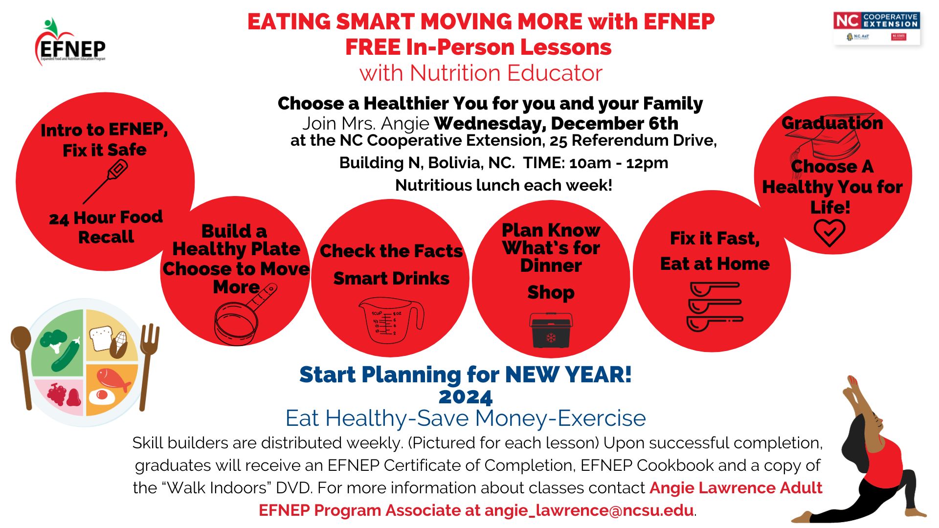 English Eating Smart, Moving More with EFNEP flyer