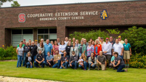 Staff posed outside N.C. Cooperative Extension-Brunswick County Center