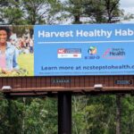 photo of the Harvest Healthy Habits billboard