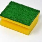green and yellow sponge