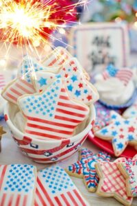 cookies decorated for july 4th celebration