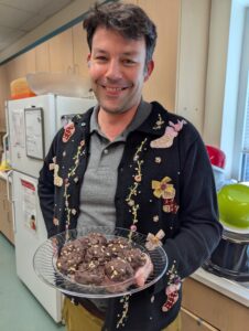 Matt Collogan, Area Extension Agent. Natural Resources prepared his family's Chocodamia Coconut Delights cookies.