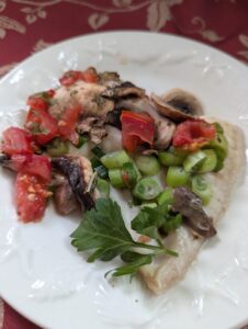 Colorful Fillets recipe, made with local flounder